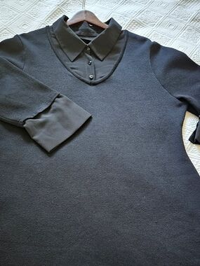 Black Twofer Bodycon Sweater Dress